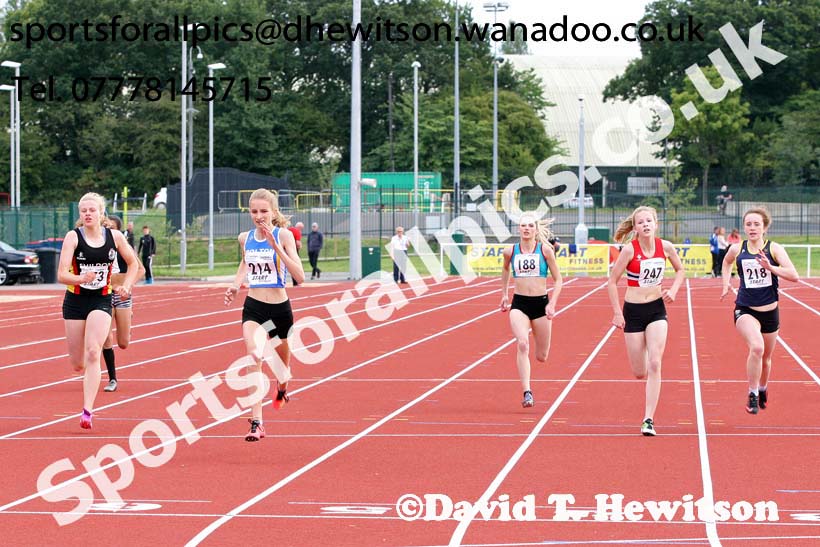 Under-15 girls 200 metres. Photo: David T. Hewitson/Sports for All Pics